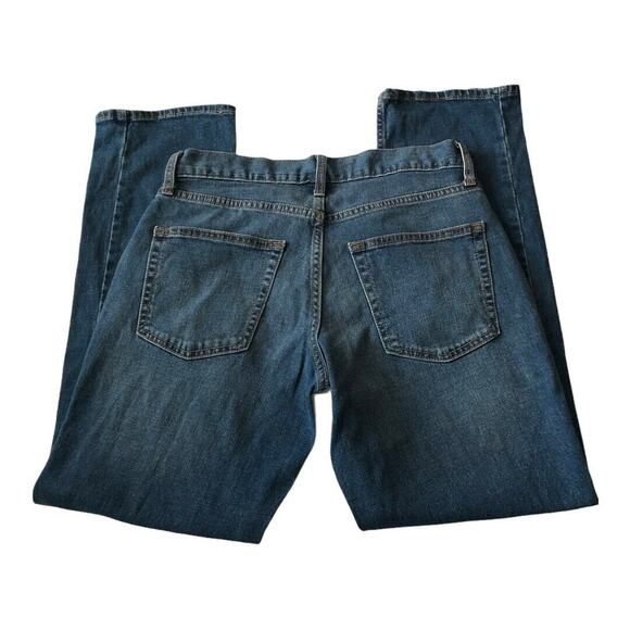 Old Navy Mens Size 28 Straight Leg Built In Flex Denim Blue Jeans Inseam 29 inch - Picture 5 of 8